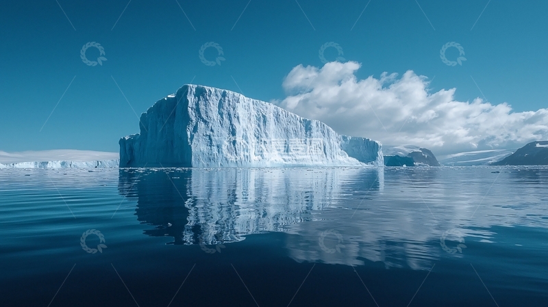高清大图下载【趣麦麦图】南极冰山与清澈海水