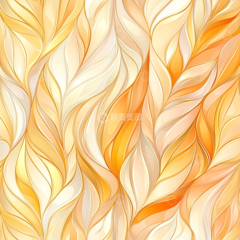 高清大图下载【趣麦麦图】橙色渐变抽象波浪纹理背景