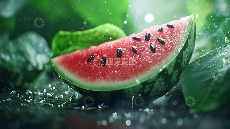 高清大图下载【趣麦麦图】夏日清凉西瓜切片