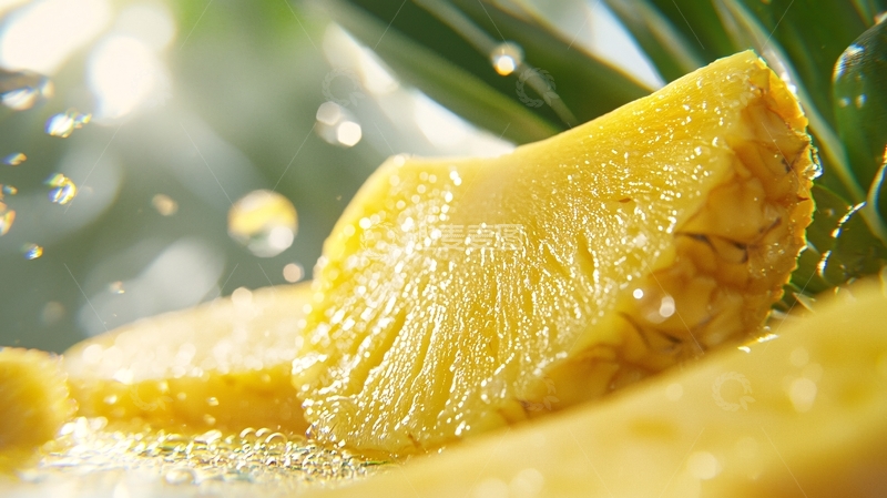 高清大图下载【趣麦麦图】阳光下的菠萝切片