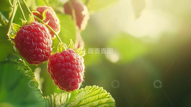 高清大图下载【趣麦麦图】阳光下的红莓果