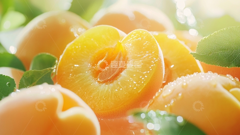 高清大图下载【趣麦麦图】阳光下的新鲜水果切片