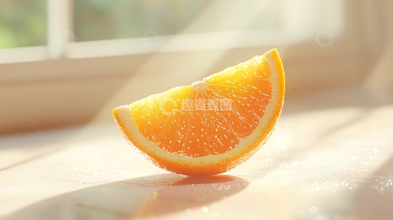 高清大图下载【趣麦麦图】阳光下的橙子切片