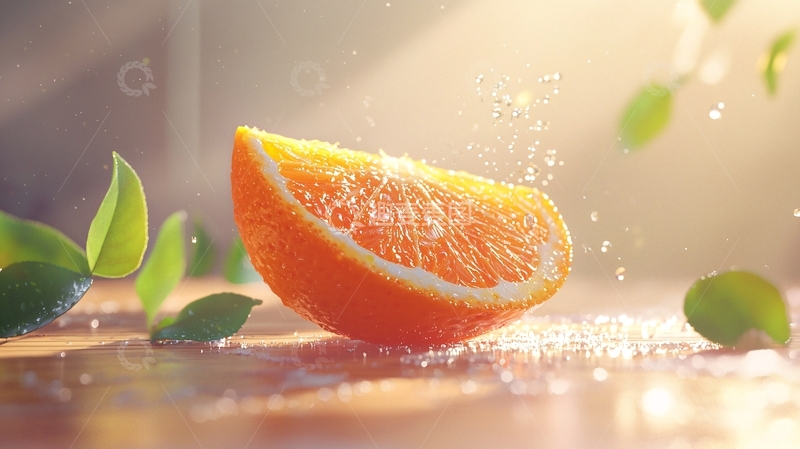 高清大图下载【趣麦麦图】阳光下的橙子切片