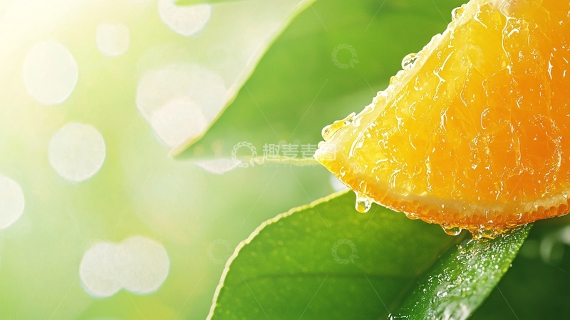 高清大图下载【趣麦麦图】阳光下的橙子切片
