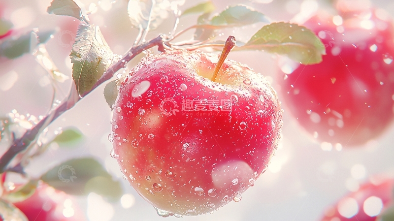 高清大图下载【趣麦麦图】阳光下的红苹果