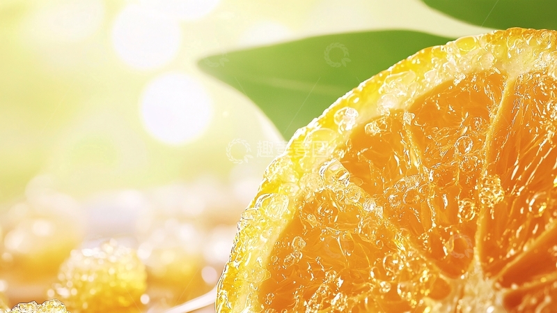 高清大图下载【趣麦麦图】阳光下的橙子切片