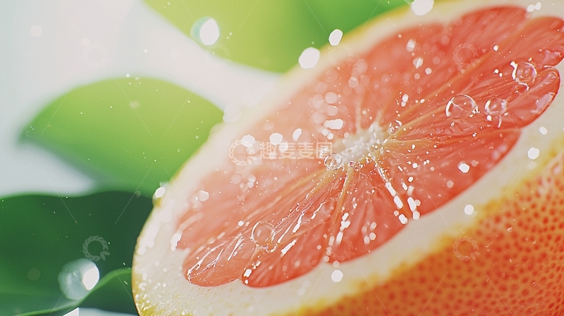 高清大图下载【趣麦麦图】清新柚子切片水果素材