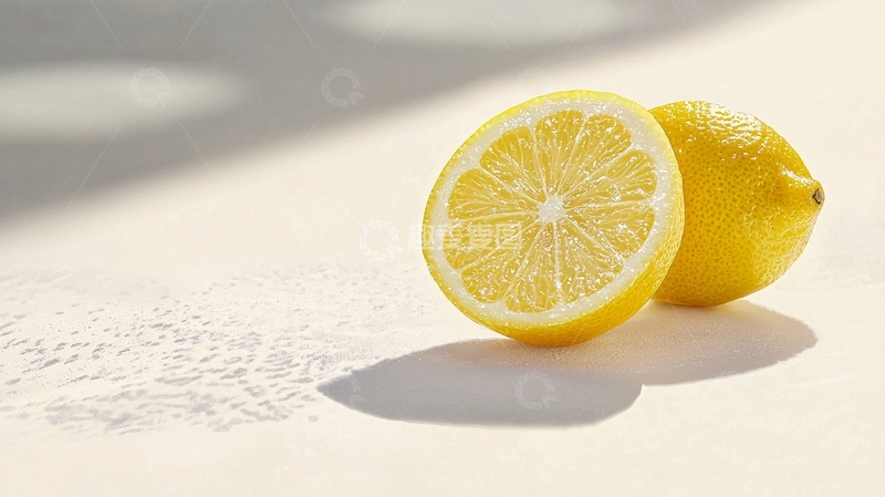 高清大图下载【趣麦麦图】阳光下的柠檬切片