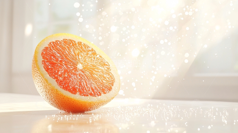 高清大图下载【趣麦麦图】清新橙子切片背景