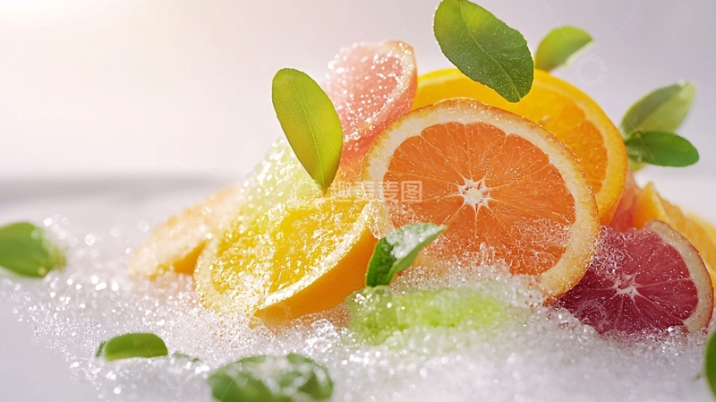 高清大图下载【趣麦麦图】冰糖水果切片装饰