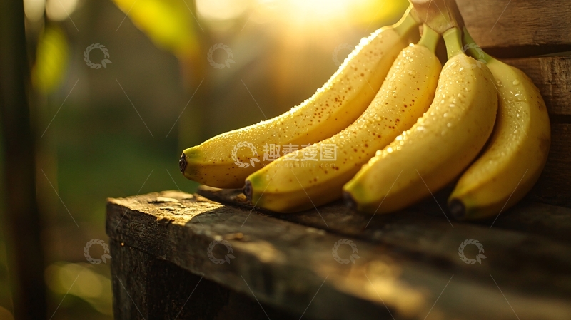高清大图下载【趣麦麦图】阳光下的香蕉