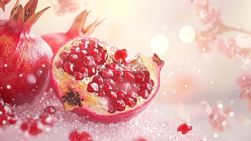 高清大图下载【趣麦麦图】石榴切开的特写图片