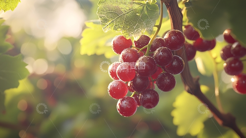 高清大图下载【趣麦麦图】阳光下的红葡萄