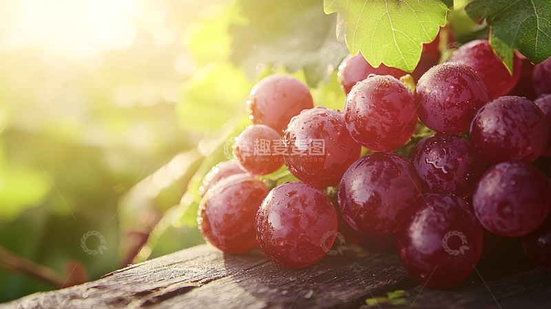 高清大图下载【趣麦麦图】阳光下的葡萄串