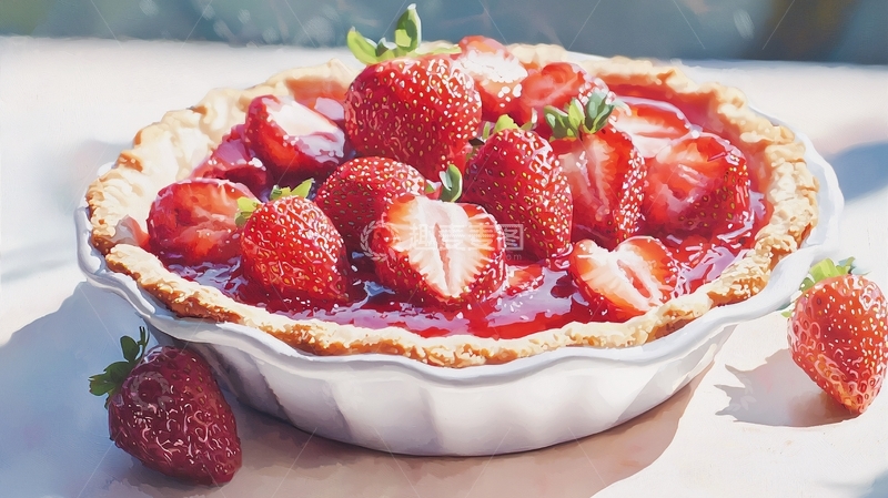 高清大图下载【趣麦麦图】草莓馅饼高清图片