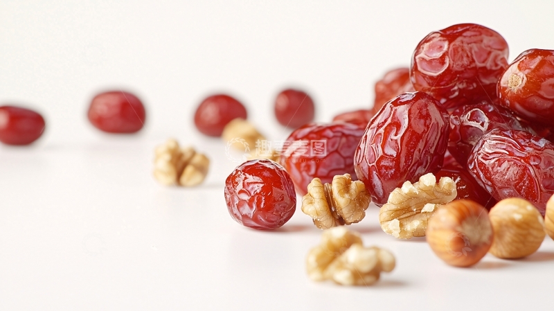 高清大图下载【趣麦麦图】红枣核桃干果组合