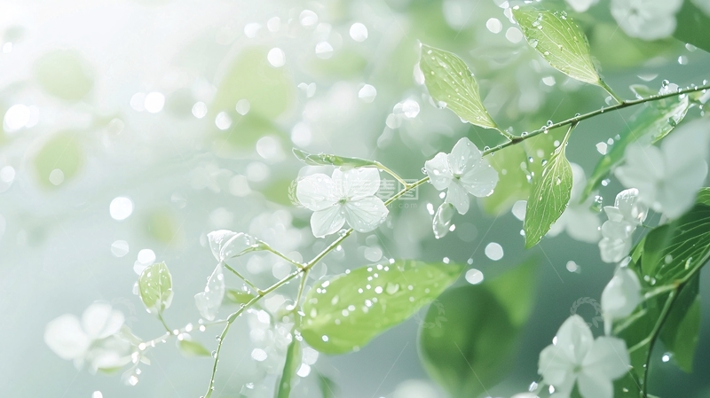 高清大图下载【趣麦麦图】雨后清新花朵自然风景