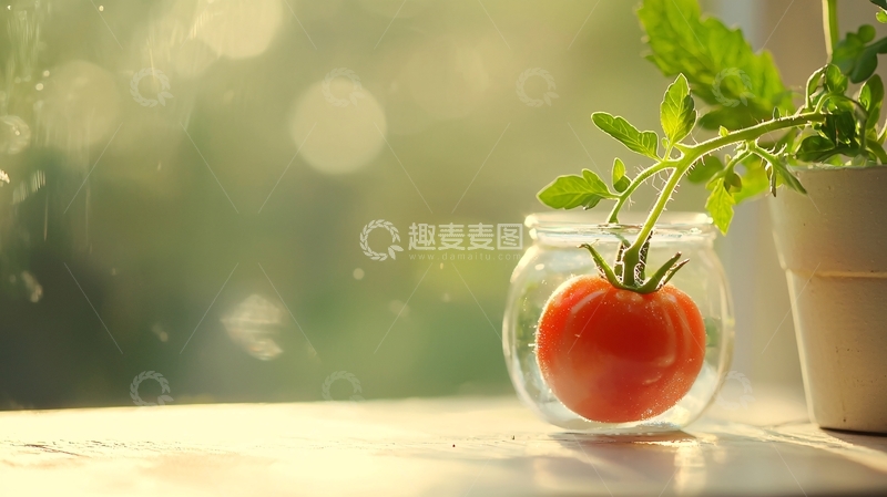 高清大图下载【趣麦麦图】番茄植物盆栽自然光景