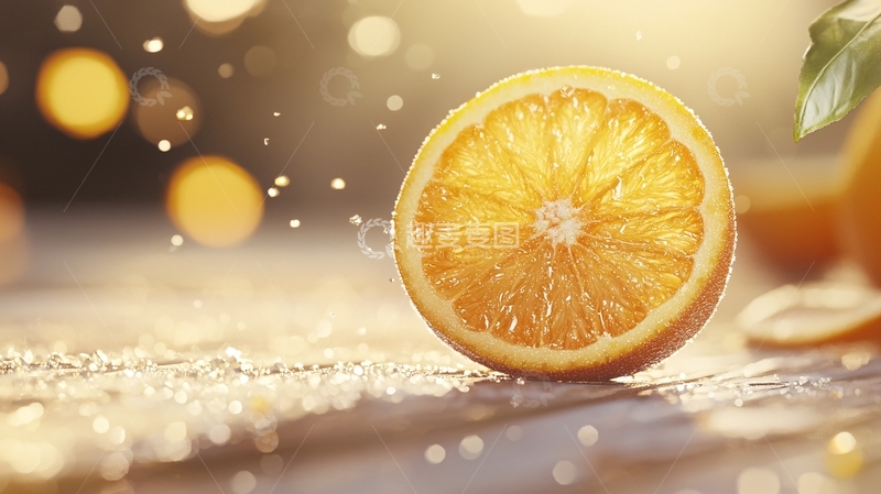 高清大图下载【趣麦麦图】阳光下的橙子切片