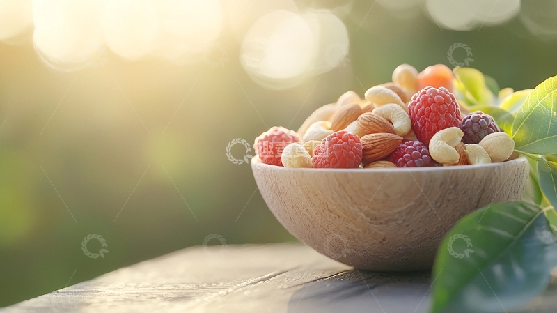 高清大图下载【趣麦麦图】健康坚果与浆果组合