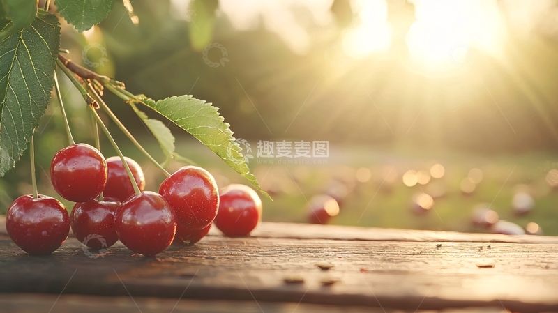 高清大图下载【趣麦麦图】夏日樱桃阳光下的美好时光