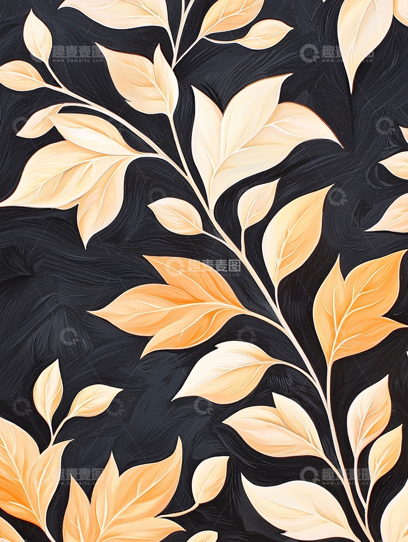 高清大图下载【趣麦麦图】秋叶抽象艺术背景图