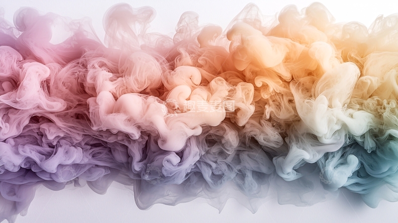 高清大图下载【趣麦麦图】色彩渐变流动烟雾背景