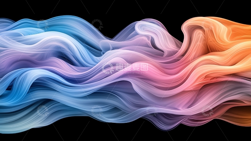 高清大图下载【趣麦麦图】色彩流动抽象艺术背景