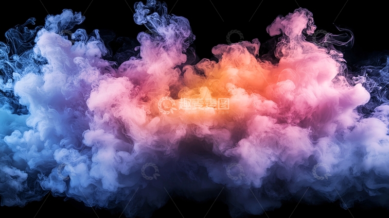 高清大图下载【趣麦麦图】色彩渐变烟雾背景