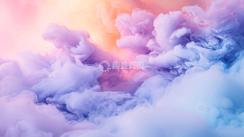高清大图下载【趣麦麦图】梦幻色彩烟雾背景