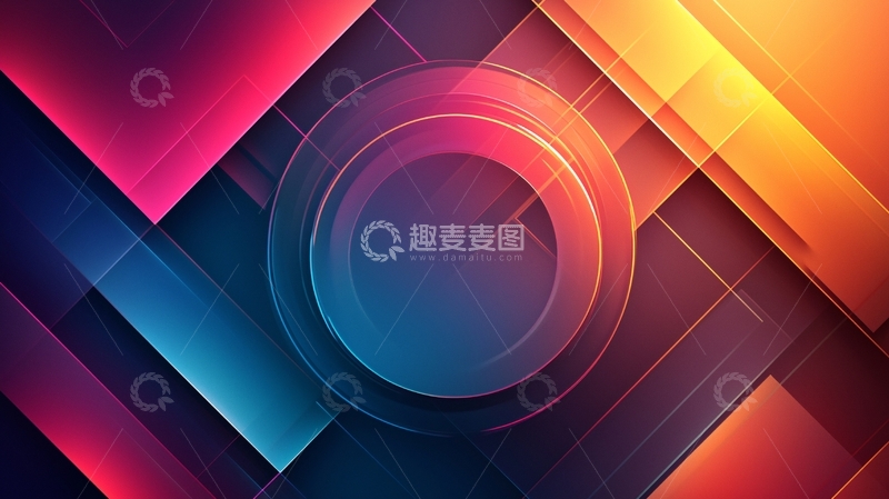 高清大图下载【趣麦麦图】抽象几何光影背景素材