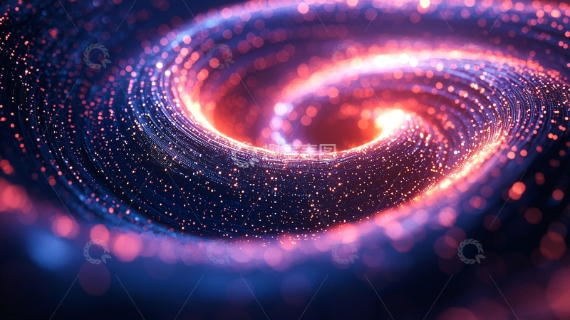 高清大图下载【趣麦麦图】光圈旋转粒子效果背景