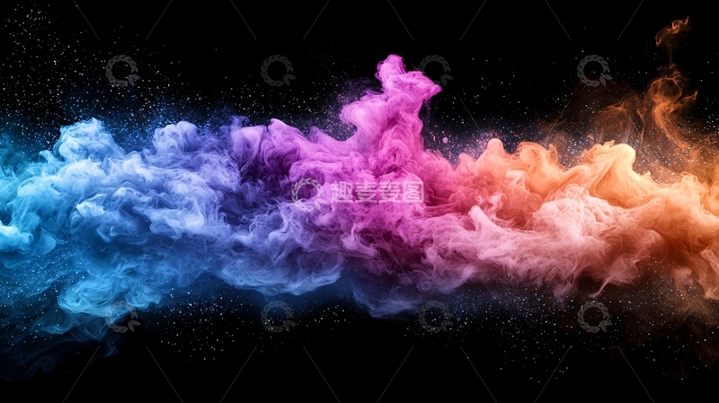 高清大图下载【趣麦麦图】色彩渐变烟雾效果背景