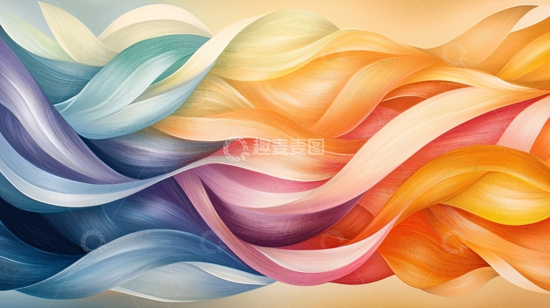 高清大图下载【趣麦麦图】色彩流动抽象艺术背景