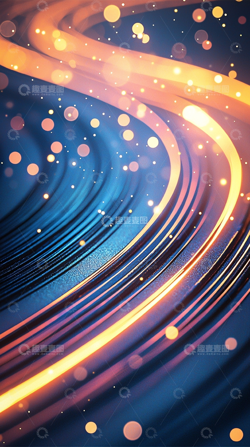 高清大图下载【趣麦麦图】光带流动抽象背景