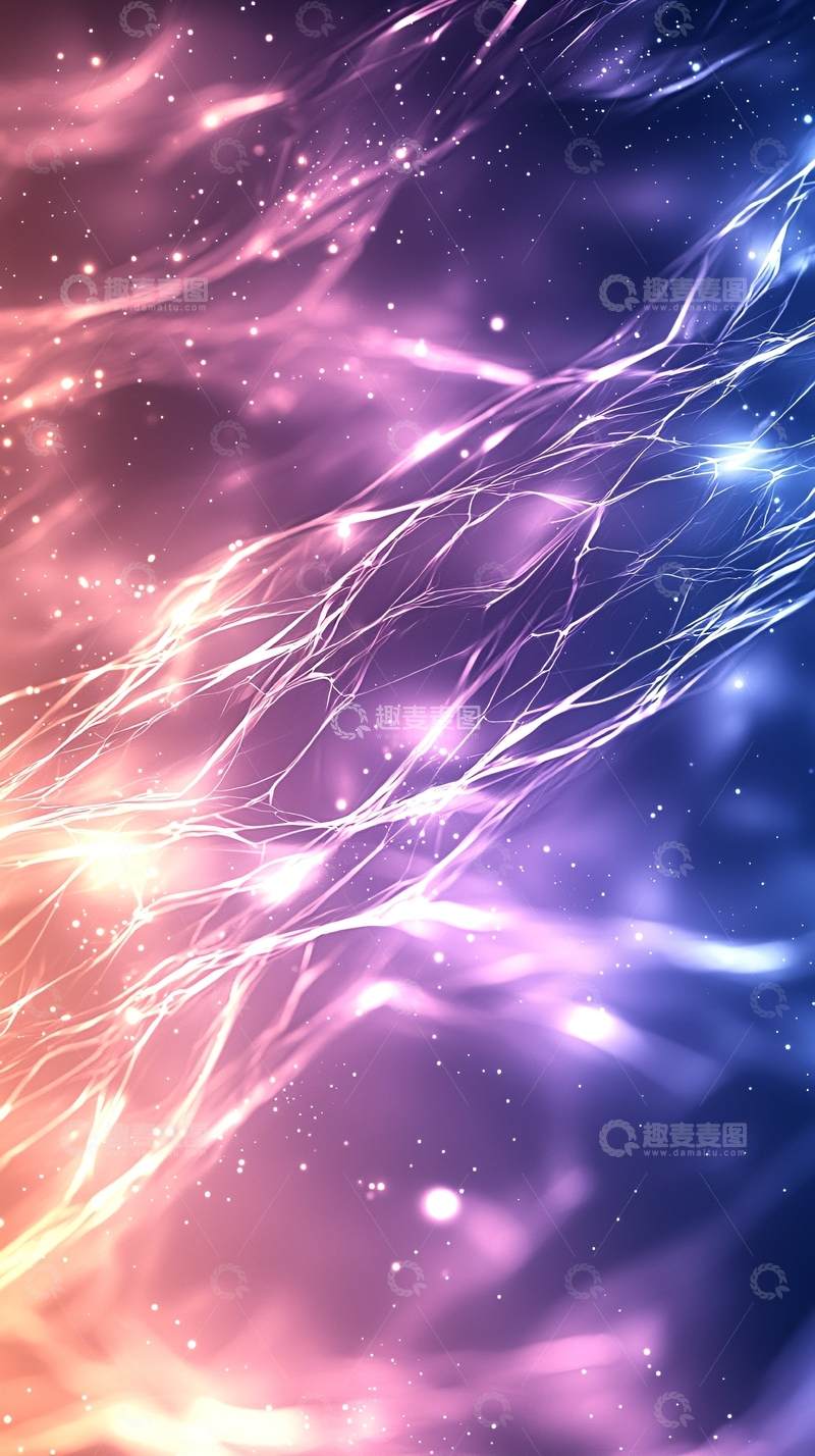高清大图下载【趣麦麦图】梦幻星空光束背景图