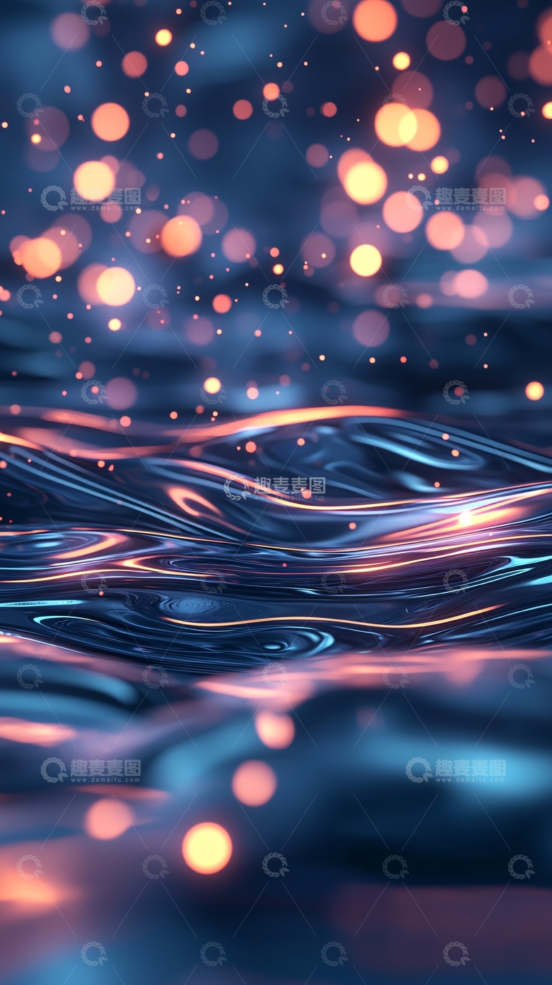 高清大图下载【趣麦麦图】梦幻波光粼粼的水面