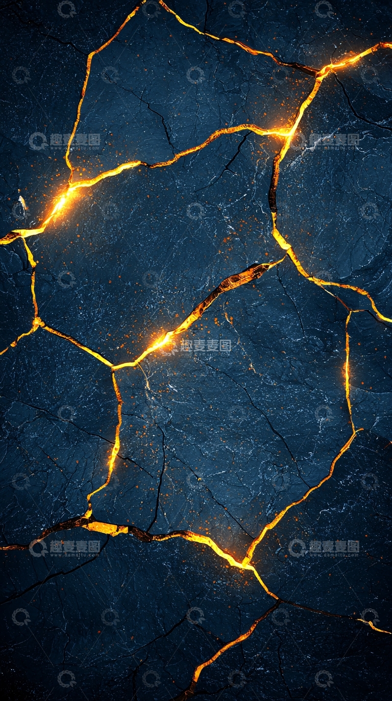 高清大图下载【趣麦麦图】裂纹中的火焰背景