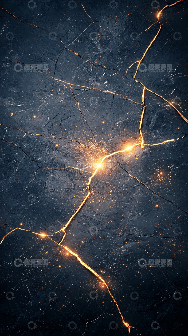 高清大图下载【趣麦麦图】裂纹中的光芒