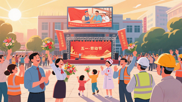 五一劳动节插画5