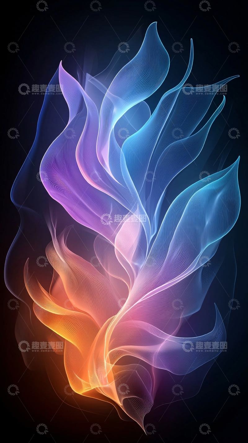 高清大图下载【趣麦麦图】抽象线条艺术背景图