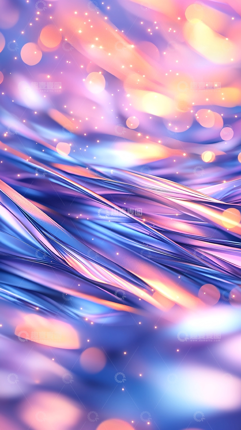 高清大图下载【趣麦麦图】梦幻光波抽象背景