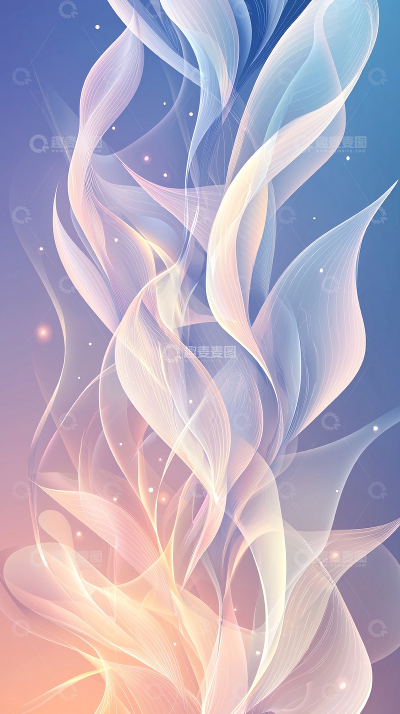 高清大图下载【趣麦麦图】梦幻抽象线条艺术背景