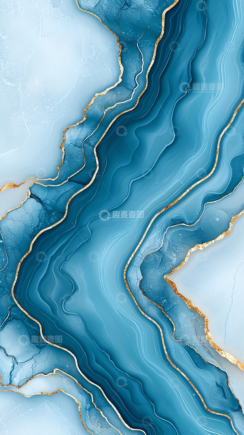高清大图下载【趣麦麦图】蓝色大理石纹理背景图