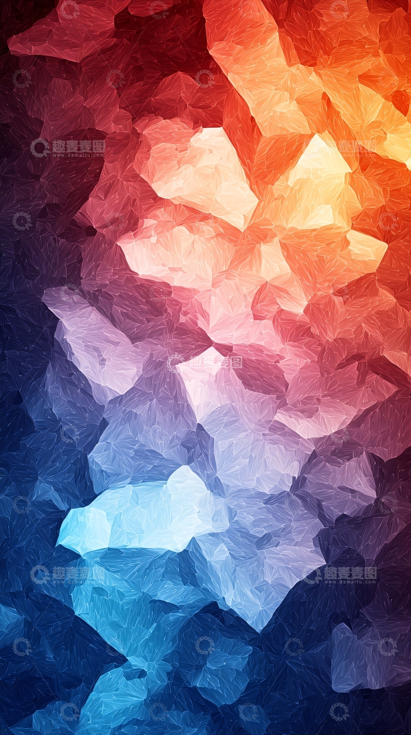 高清大图下载【趣麦麦图】抽象几何色彩渐变背景