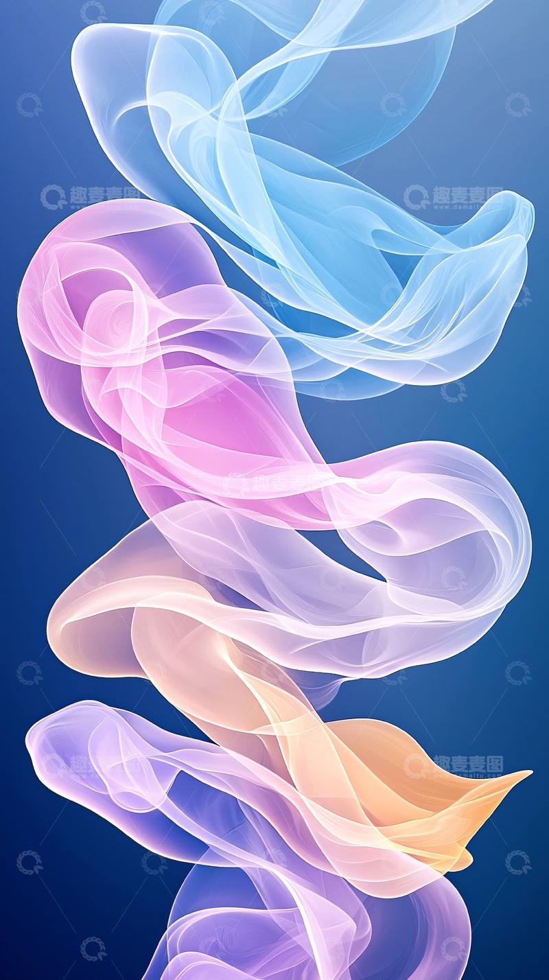 高清大图下载【趣麦麦图】抽象流动线条艺术背景