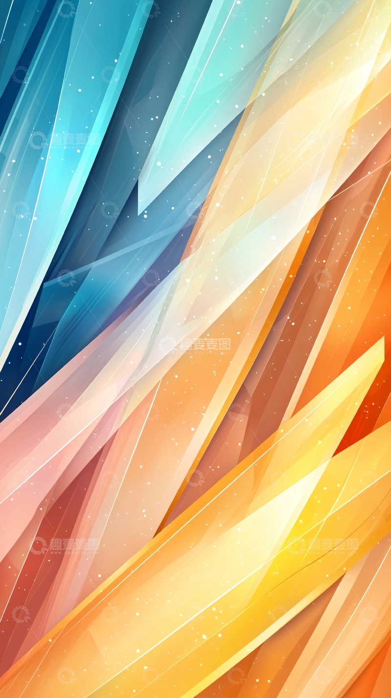 高清大图下载【趣麦麦图】彩虹渐变几何抽象背景