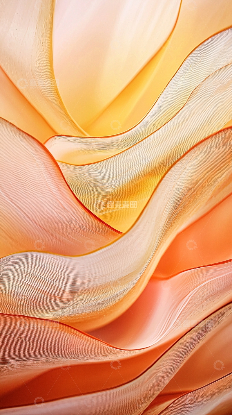 高清大图下载【趣麦麦图】橙色渐变波纹抽象背景