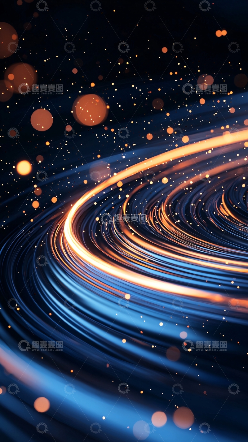 高清大图下载【趣麦麦图】光流旋转星空背景